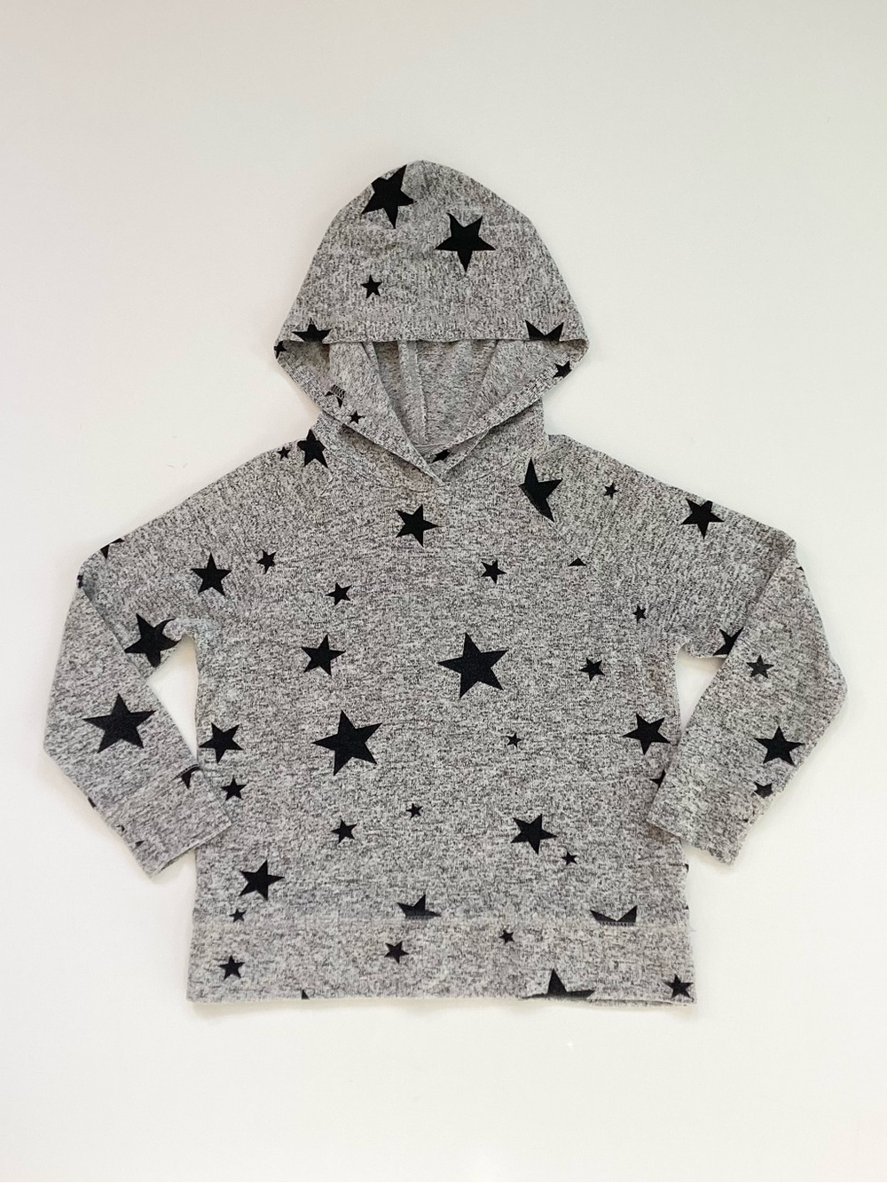 Gap Gray Hoodie Sweater with Black Star Print